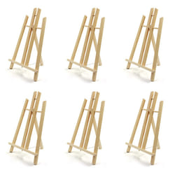 JOY SPOT 6 Pack 16 Tabletop Easel  Portable AFrame Tripod Wood Easel for Painting Party  Canvas  Display Stand for Kids Stud