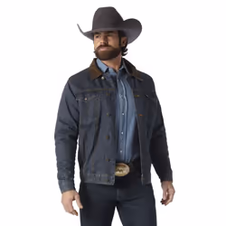 Wrangler Men's Style Cowboy Cut Western Lined Jacket  Denim/Blanket  Medium
