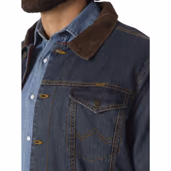 Wrangler Men's Style Cowboy Cut Western Lined Jacket  Denim/Blanket  Medium