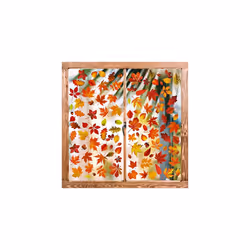 174Pcs Fall Leaves Window Clings Decor-Fall Decorations for Home,Thanksgiving/Autumn Maple Decals,Thanksgiving Window Sticker ...