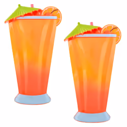 O2COOL Bocaclips - Beach Towel Clips for Beach Chairs Patio and Pool Accessories - (Cocktail) 2 Count
