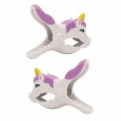 O2COOL Bocaclips - Beach Towel Clips For Beach Chairs  Patio And Pool Accessories - (Unicorn) 4 Count