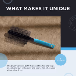 Spornette Double Stranded XL Nylon Round Brush 2.5 Inch (#964-XL) Straightening  Smoothing  Relaxing  De-Frizzing  Detangling  Styling & Volumizing Sm