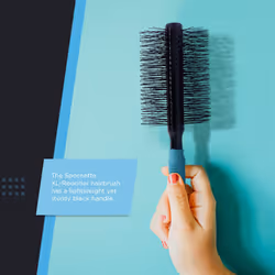 Spornette Double Stranded XL Nylon Round Brush 2.5 Inch (#964-XL) Straightening  Smoothing  Relaxing  De-Frizzing  Detangling  Styling & Volumizing Sm