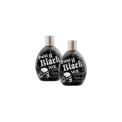 LOT of 2 Millennium PAINT IT BLACK 50X Bronzer Indoor Dark Lotion Tanning Bed by Millennium Tanning Products