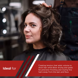 Spornette Mini Styler Boar Bristle .75 inch Round Brush (#HB-2) for Blowouts  Volume  Styling  Finishing  Curling & Setting Short  Curly  Wavy  Straig