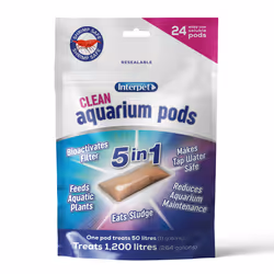 Interpet Clean Aquarium Pods Fish Tank Water All in 1 Treatment Filter Start Aquatic Plant Food - 24 Pack