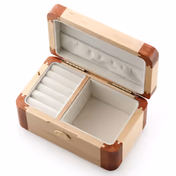SOFTALK Vintage Wood Jewelry Box Music Box Trinket Box Musical Boxes G