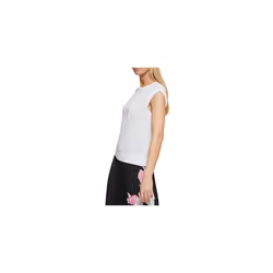 DKNY Women's Sleeveless Lightweight Crew Neck Sweaters  Ivory