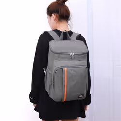 18L Large Capacity Leak Proof Lunch Backpack Thermal Large Picnic Cool and Warm Insulated Bag - navy blue