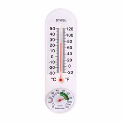 Indoor Vertical Thermometer Hygrometer Wallmounted Household Greenhouse Temperature and Humidity