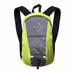 Wireless LED Signal Light Direction Indicator USB Rechargeable LED Turn Signal Backpack Attached - yellow