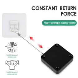 800g Tension Automatic Door Closer All Door Closers With 1.2m Steel Wire Anti-theft Cable Box - black