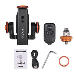 Andoer L4 PRO Motorized Camera Video Dolly with Scale Indication Electric Track Slider Wireless - black