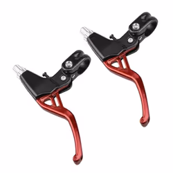 1 Pair Bicycle Brake Lever V-Brake Aluminium Alloy MTB Mountain Bike Brake Handle 22mm - red