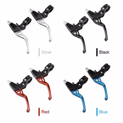 1 Pair Bicycle Brake Lever V-Brake Aluminium Alloy MTB Mountain Bike Brake Handle 22mm - red