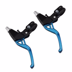 1 Pair Bicycle Brake Lever V-Brake Aluminium Alloy MTB Mountain Bike Brake Handle 22mm - blue