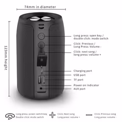 ZEALOT S32 Portable Wireless Bluetooth Speaker 5W Subwoofer Outdoor Sound Box Music Player U Disk