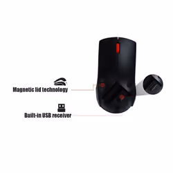 Lenovo M120 Pro Wireless Mouse 2.4GHz Laptop Mouse with USB Receiver Lightweight Ergonomic Optical - black