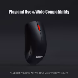 Lenovo M120 Pro Wireless Mouse 2.4GHz Laptop Mouse with USB Receiver Lightweight Ergonomic Optical - black