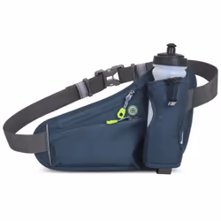 Sports Hydration Belt Bag Running Belt Waist Pack Bum Bag with Water Bottle Holder for Men Women - dark gray