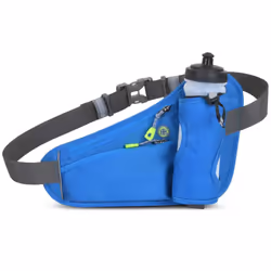 Sports Hydration Belt Bag Running Belt Waist Pack Bum Bag with Water Bottle Holder for Men Women - dark gray