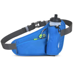 Sports Hydration Belt Bag Running Belt Waist Pack Bum Bag with Water Bottle Holder for Men Women - blue