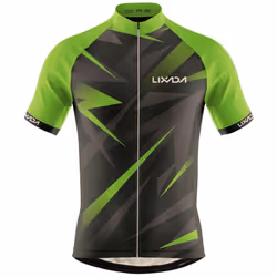 Lixada Men Cycling Jersey Breathable Short Sleeve Bike Shirt and Padded Shorts MTB Bicycle Clothing - red, XL