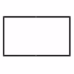 120-inch 16:9 Projector Screen Portable HD Projection Screen Foldable Wall Mounted for Home Theater - White, 100-inch