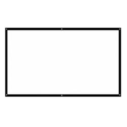 120-inch 16:9 Projector Screen Portable HD Projection Screen Foldable Wall Mounted for Home Theater - White, 100-inch