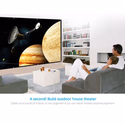 120-inch 16:9 Projector Screen Portable HD Projection Screen Foldable Wall Mounted for Home Theater - White, 100-inch
