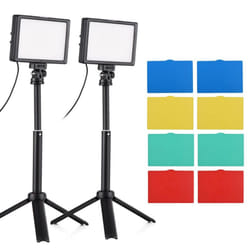 3 Packs 15W LED Video Light Set Desktop Photography Fill Light Bi-Color Temperature Adjustable