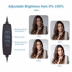3 Packs 15W LED Video Light Set Desktop Photography Fill Light Bi-Color Temperature Adjustable