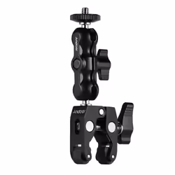 Andoer Multi-functional Clamp Ball Mount Clamp Articulating Friction Arm Super Clamp with 1/4 Inch - black