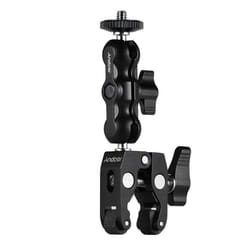 Andoer Multi-functional Clamp Ball Mount Clamp Articulating Friction Arm Super Clamp with 1/4 Inch - black