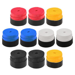 Tennis Racket Grips Anti-skid Badminton Racquet Grips Vibration Overgrip Sweatband - multicolor, 10pcs