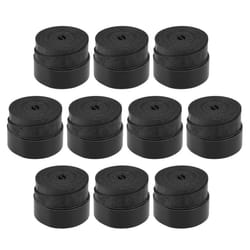 Tennis Racket Grips Anti-skid Badminton Racquet Grips Vibration Overgrip Sweatband - black, 10pcs