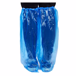 Disposable Shoe Cover 1 Pair Blue Boots Cover Long Rain Shoes and Boots Cover Water Boots Cover