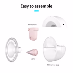 YOUHA Electric Breast Pump Replacement Accessory Includes 2 Pcs Duckbill Valve Soft Food-Grade - 5oz Cup