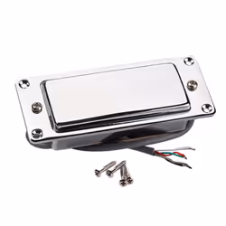 Mini Humbucker Pickup Kit Compatible with LP Electric Guitar Neck Bridge Double Coil Pick-up Chrome