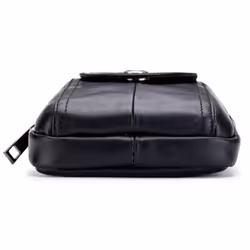 Men Leather Belt Pouch Waist Bag Fanny Pack Phone Pouch with Belt Loop - black, 9