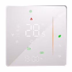 WiFi Smart Thermostat Temperature Controller Weekly Programmable Supports Touch Control/ Mobile APP/ Voice Control C - white, ...