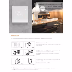 WiFi Smart Thermostat Temperature Controller Weekly Programmable Supports Touch Control/ Mobile APP/ Voice Control C - white, for Water&amp;Gas Boiler
