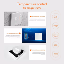 WiFi Smart Thermostat Temperature Controller Weekly Programmable Supports Touch Control/ Mobile APP/ Voice Control C - white, for Water&amp;Gas Boiler