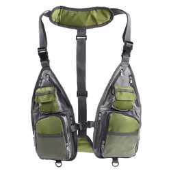 Ultra-light Fishing Vest Men Women Breathable Adjustable Waistcoat with Pockets D Rings for Boating - green