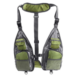 Ultra-light Fishing Vest Men Women Breathable Adjustable Waistcoat with Pockets D Rings for Boating - green