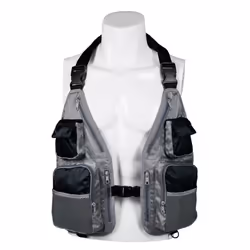 Ultra-light Fishing Vest Men Women Breathable Adjustable Waistcoat with Pockets D Rings for Boating - green