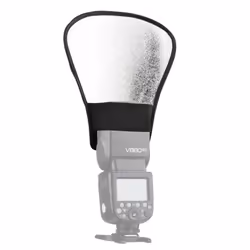 Portable Universal Camera Flash Reflector Speedlite Bounce Diffuser Board with Silver & White