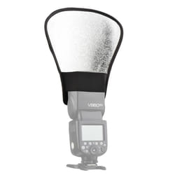Portable Universal Camera Flash Reflector Speedlite Bounce Diffuser Board with Silver & White