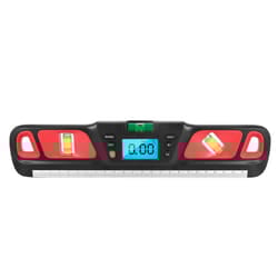 Digital Torpedo Level Protractor Magnetic 4x90 degrees Measuring Range Electronic Angle Grader Inclinometer - red